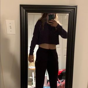 crop purple sweater
